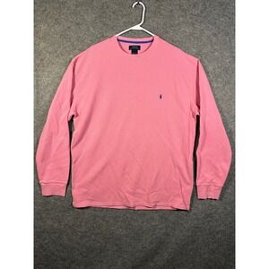 Polo Ralph Lauren Mens 3XT Pink Waffle Knit Thermal Long Sleeve Shirt Cotton